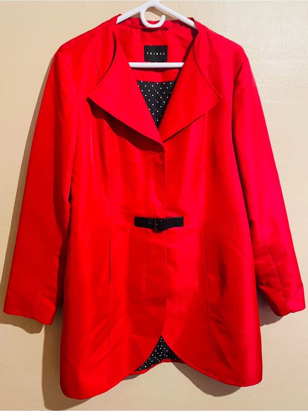 Red Women's Single-Buckle Coat